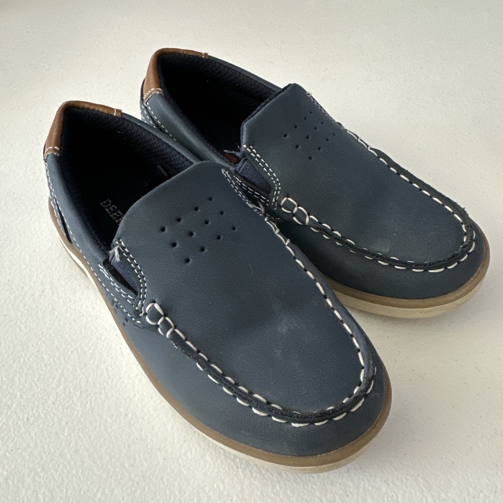 Deer Stags Inspire Jr Boys Slip On Loafer Casual Shoe 11M Navy Blue